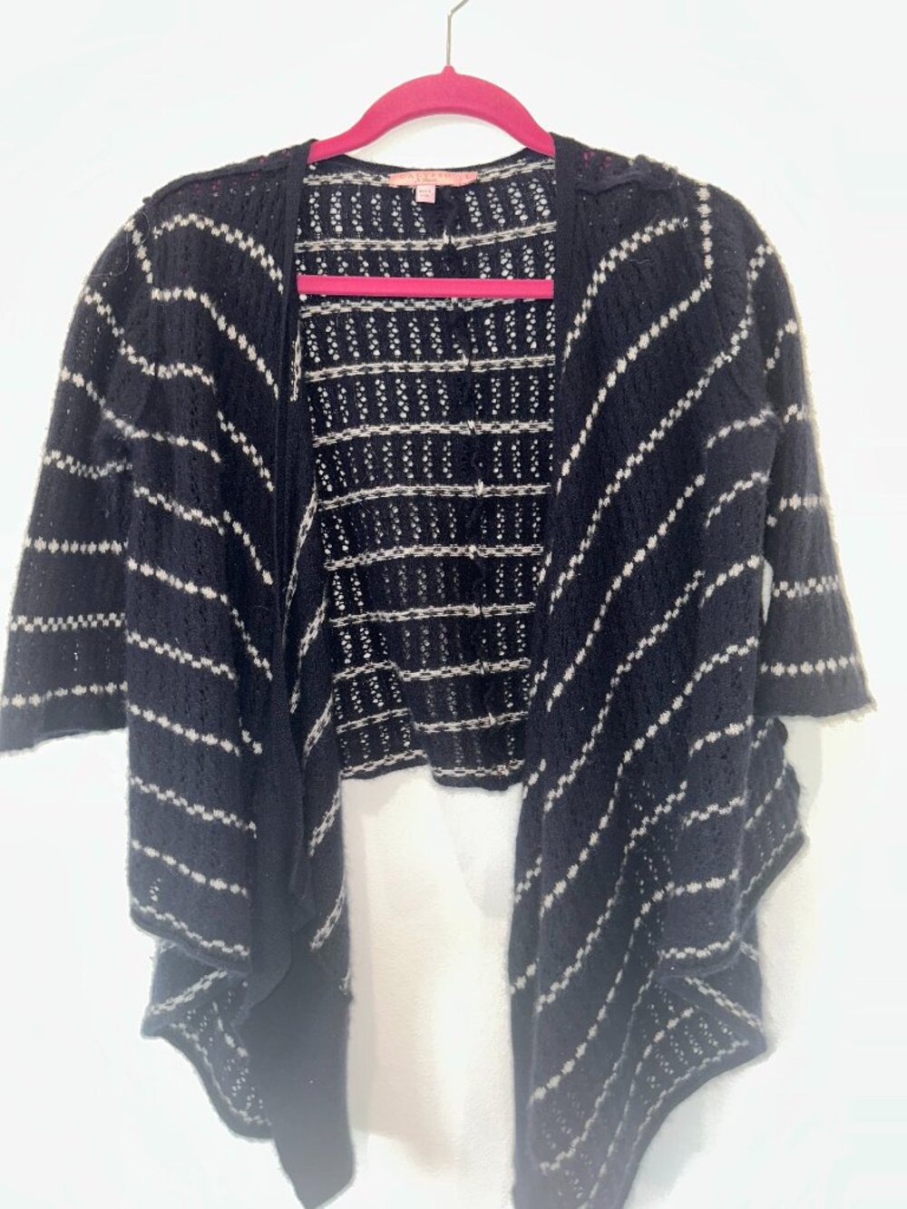 Calypso St. Barth Black Cashmere Open Cardigan Sweater